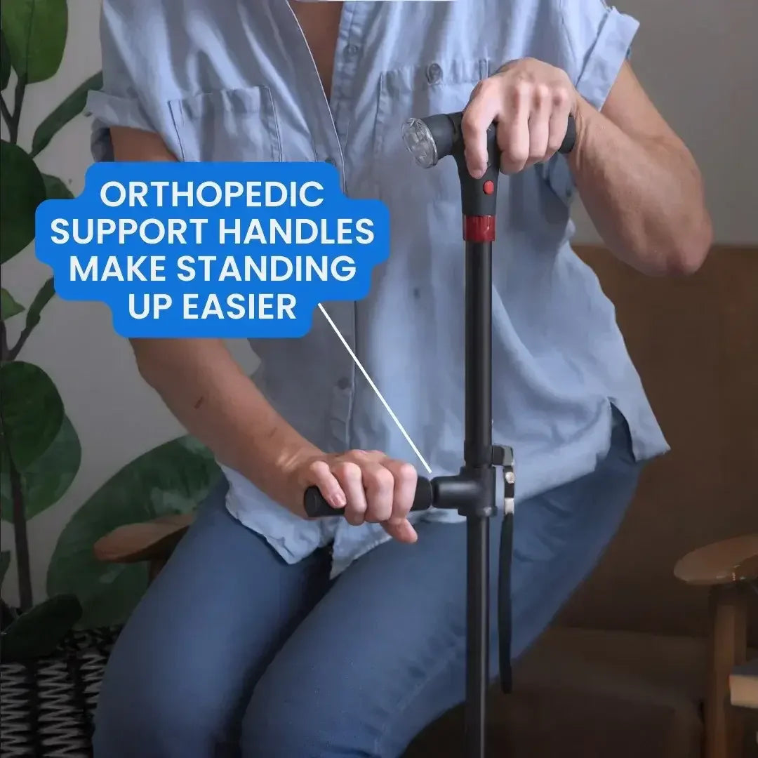 BalanceGuard Elite -  Walking stick, Folding Canes for Seniors & Adults
