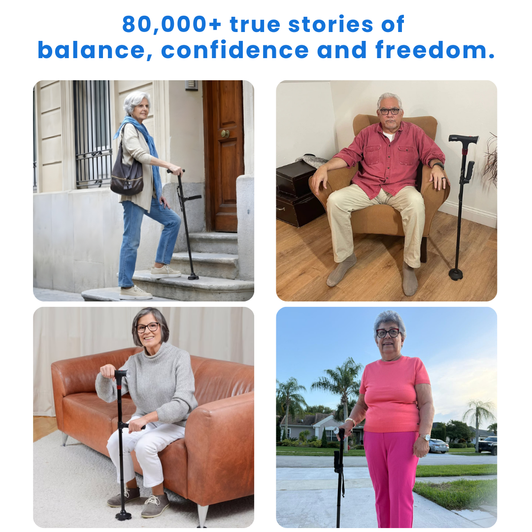 BalanceGuard Elite -  Walking stick, Folding Canes for Seniors & Adults